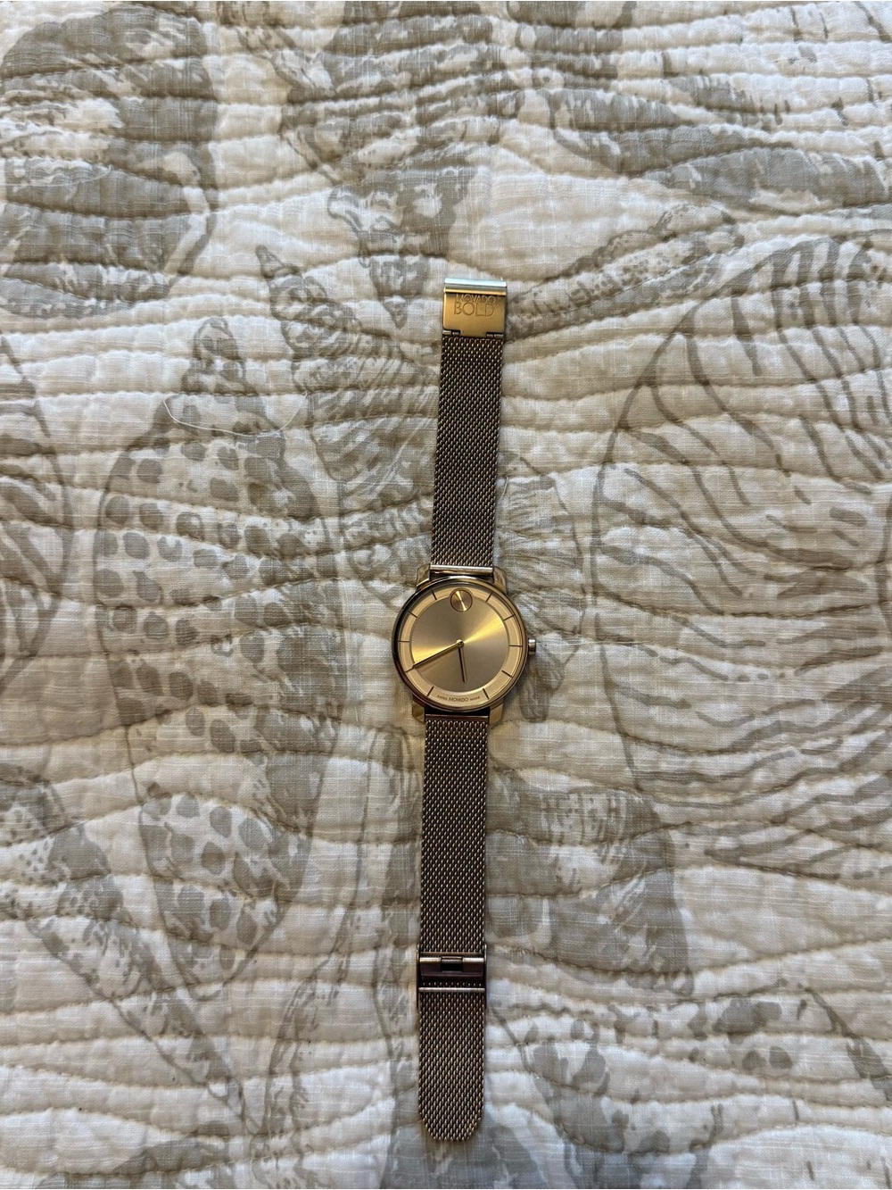 Movado Bold Gold Mesh Band Watch